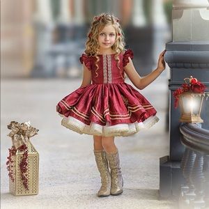 Dollcake Gleam In The Light Dress ( Ruby) Size 8T BNWT